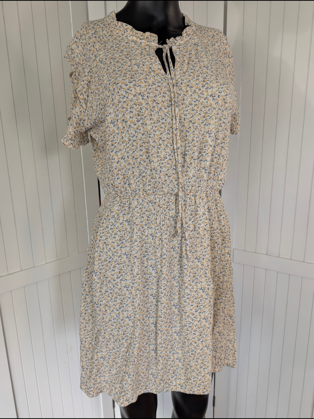 Lazy Sundays Floral Smocked Dress L Cottagecore Prairie